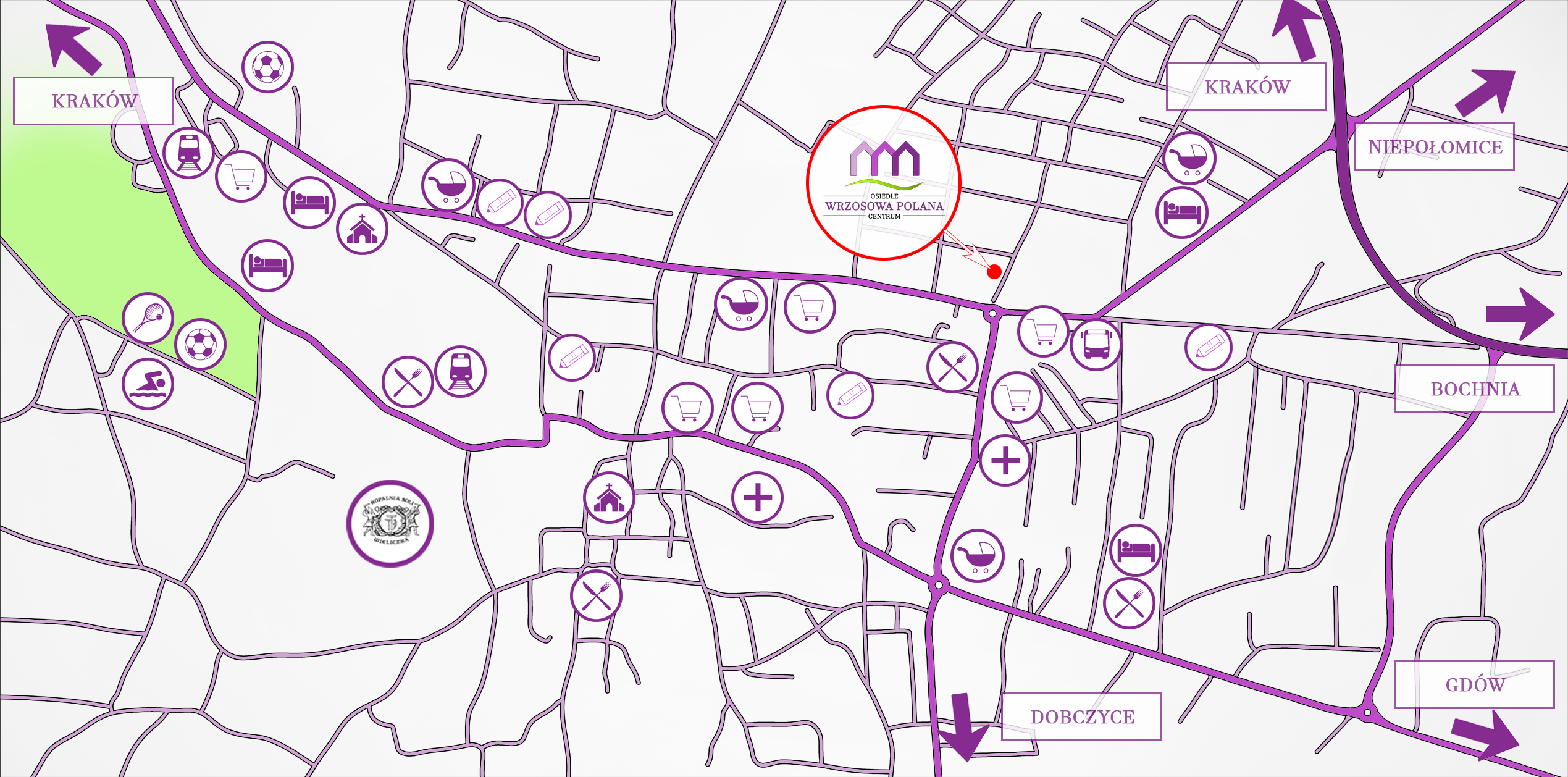 Mapa Okolicy Osiedla Domw Jednorodzinnych Wieliczka